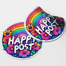 Load image into Gallery viewer, Rainbow Happy Post 1 Circle Stickers