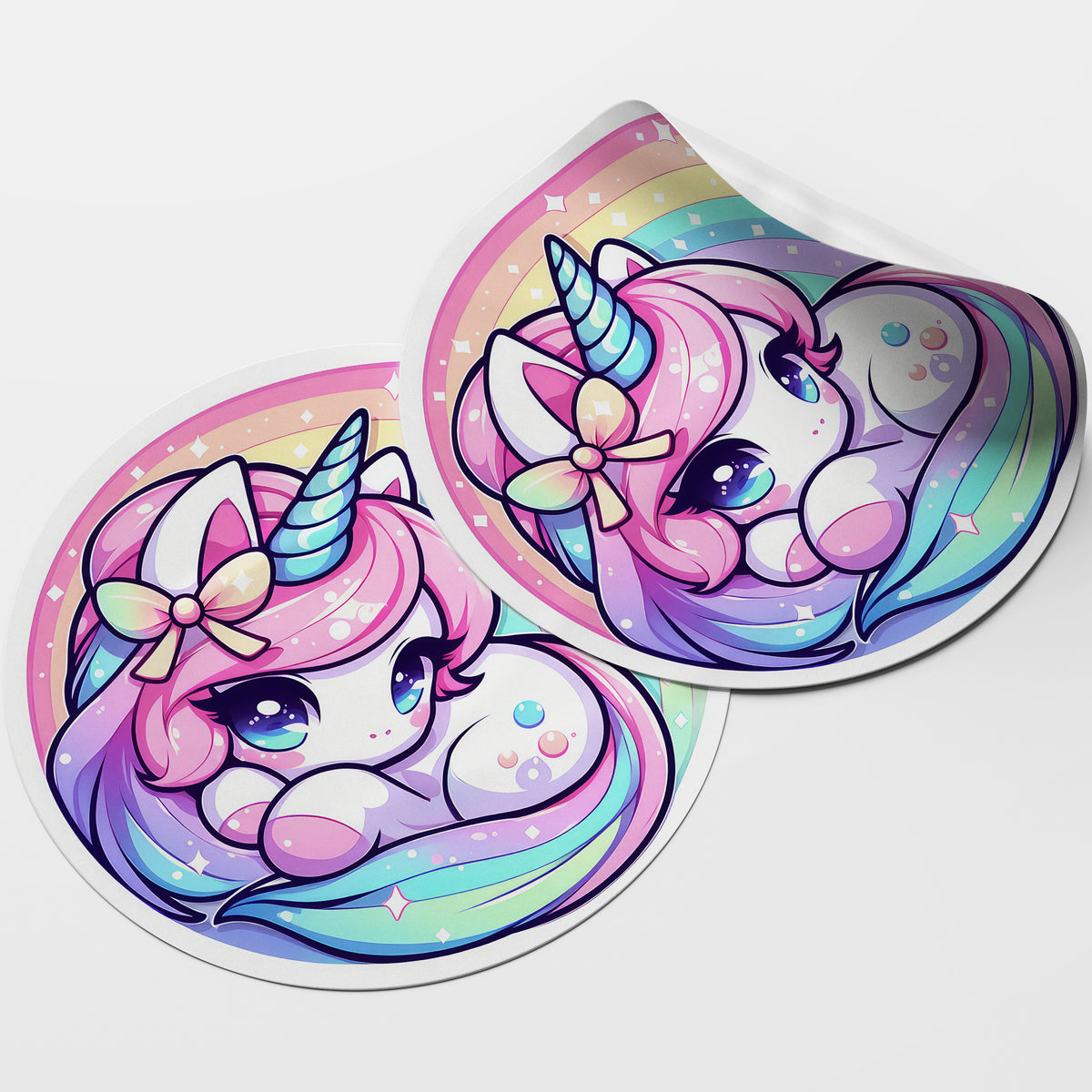 Unicorn 1 Circle Stickers