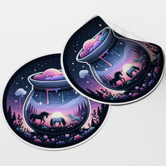 Magical Wax Melt Burner 1 Circle Stickers