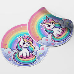 Unicorn 3 Circle Stickers