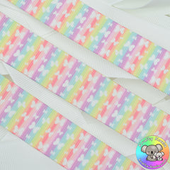 Pastel Butterflies - Patterned Grosgrain Ribbon