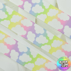 Pastel Clouds - Patterned Grosgrain Ribbon