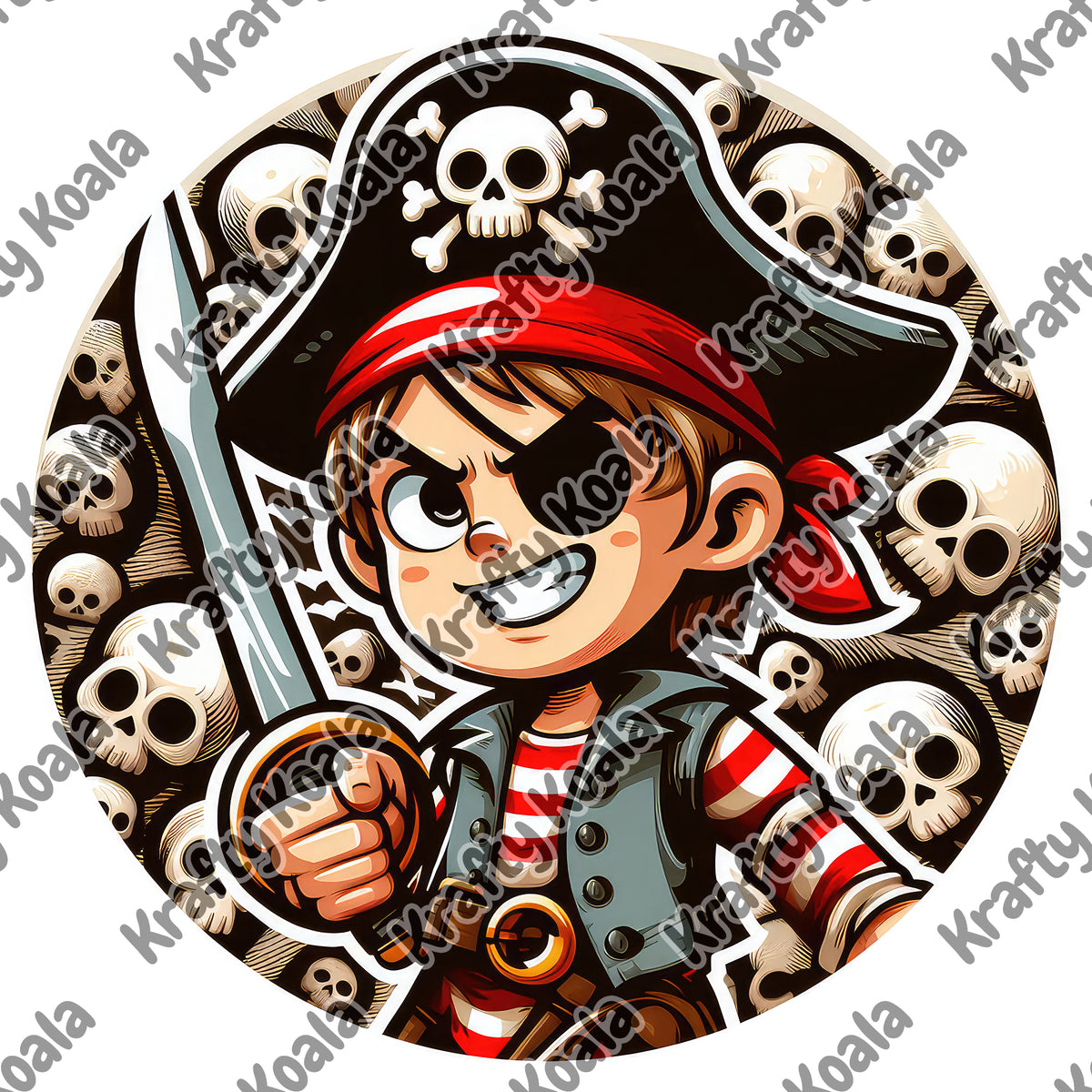 Pirate 1 Circle Digital Design