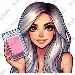 Silver Hair Woman Wax Melt Avatar 1 Digital Design