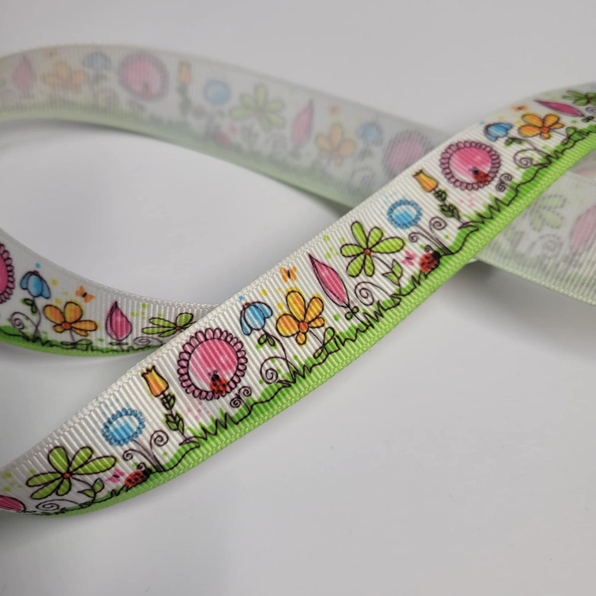 Garden Flowers - Patterned Grosgrain Ribbon