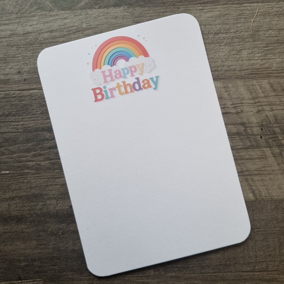 Happy Birthday Rainbow Hair Bow Display Cards