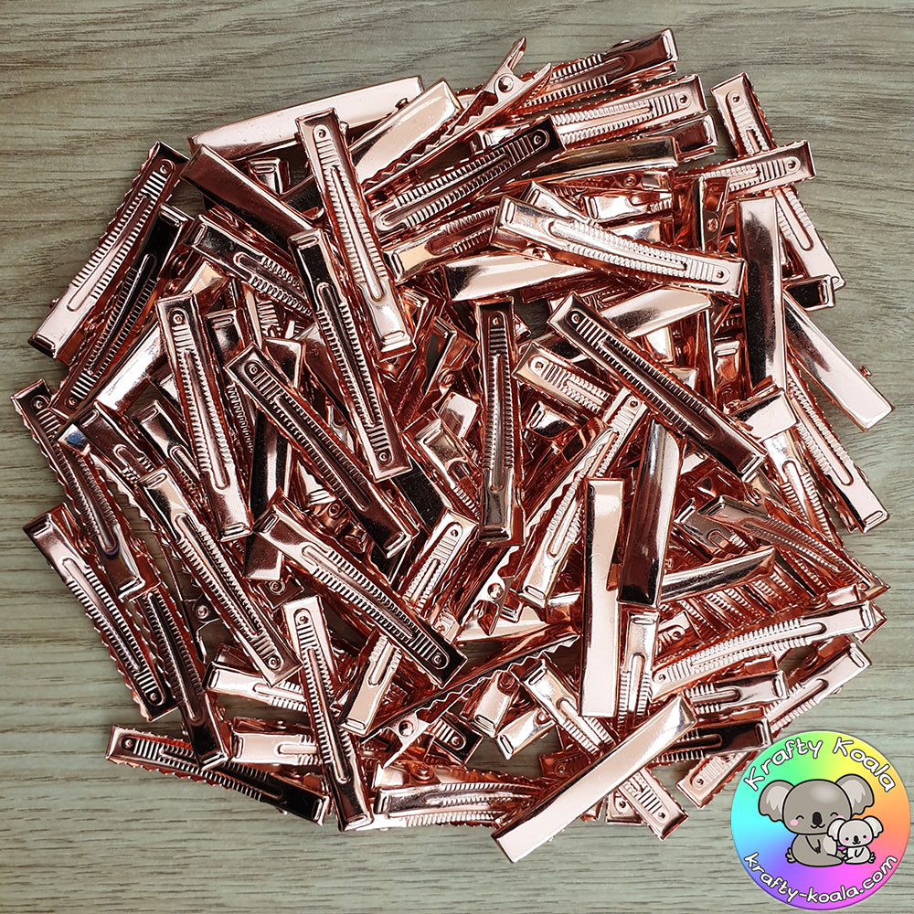 55mm Rose Gold Alligator Hair Clips