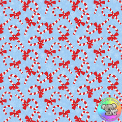 Blue Candy Cane Fabric