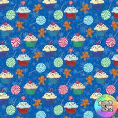 Christmas Cupcakes Fabric 2