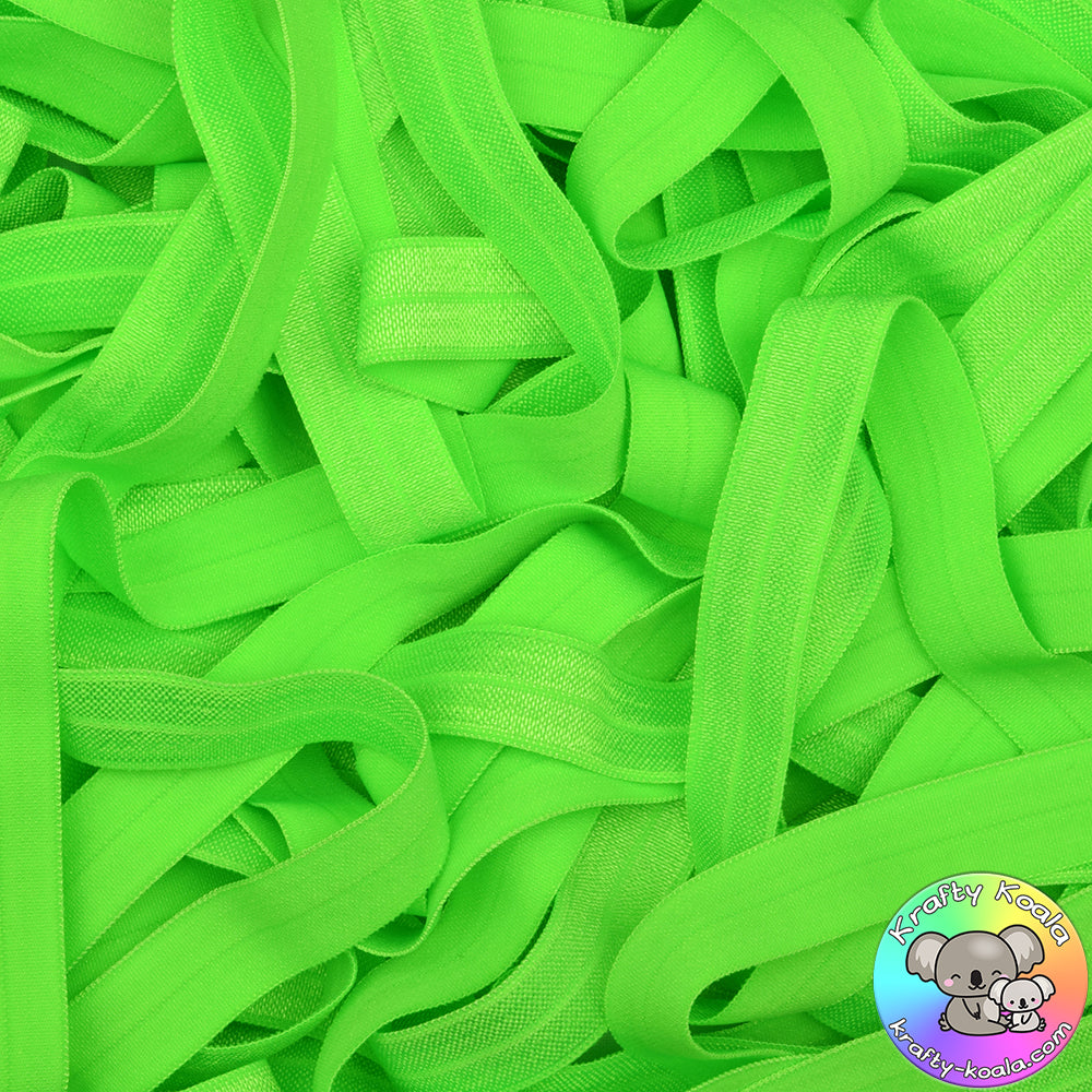 Acid Green Fold Over Elastic