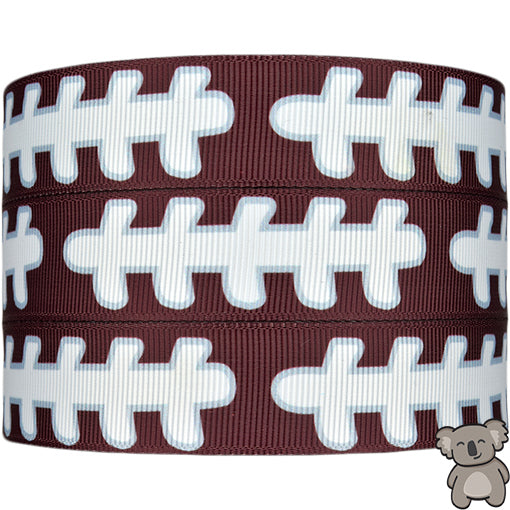 American Footballs - Patterned Grosgrain Ribbon