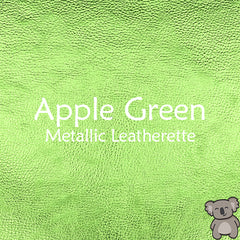 Apple Green Metallic Leatherette