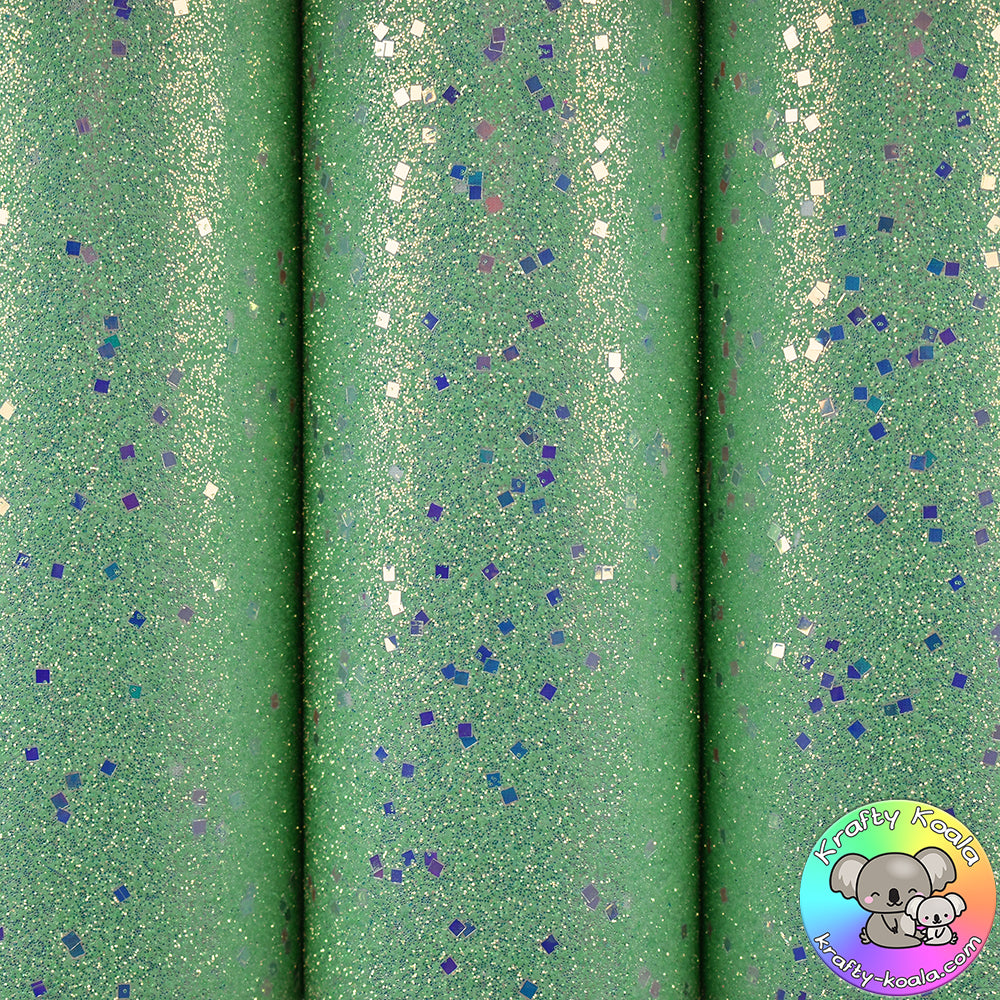 Aqua Glitter Ball Fine Glitter Fabric