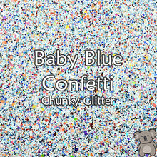 Load image into Gallery viewer, Baby Blue Confetti Chunky Glitter Fabric
