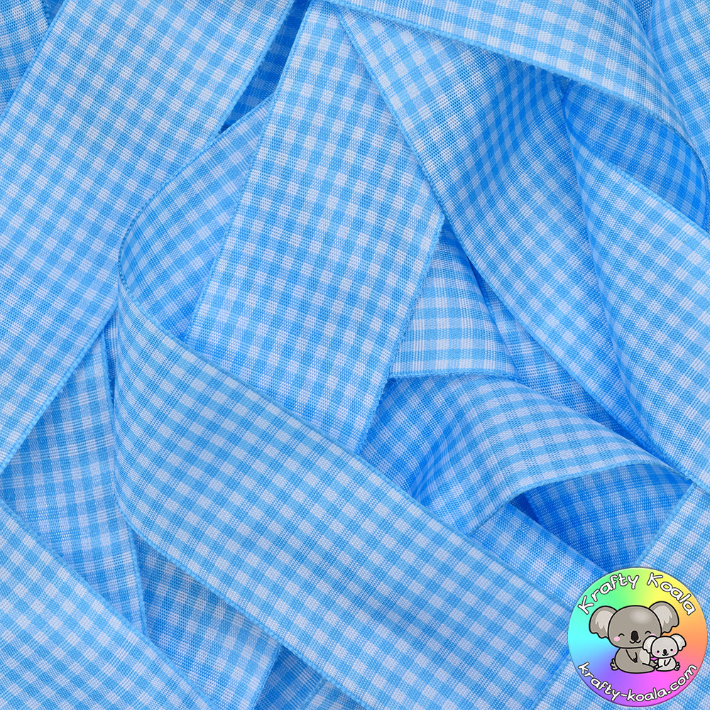 Baby Blue Gingham Ribbon