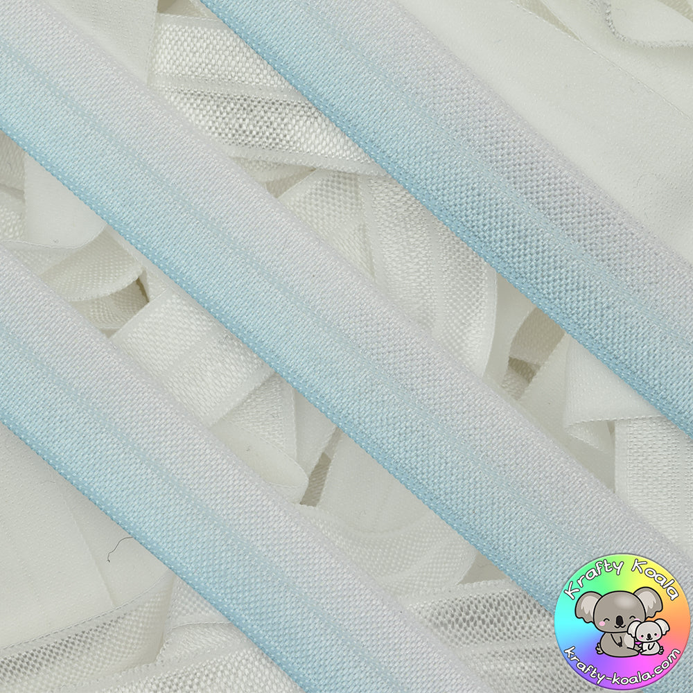 Baby Blue Ombre Fold Over Elastic