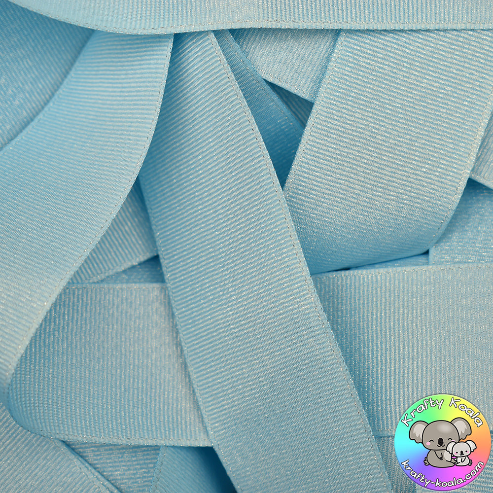 Baby Blue Pearl Grosgrain Ribbon