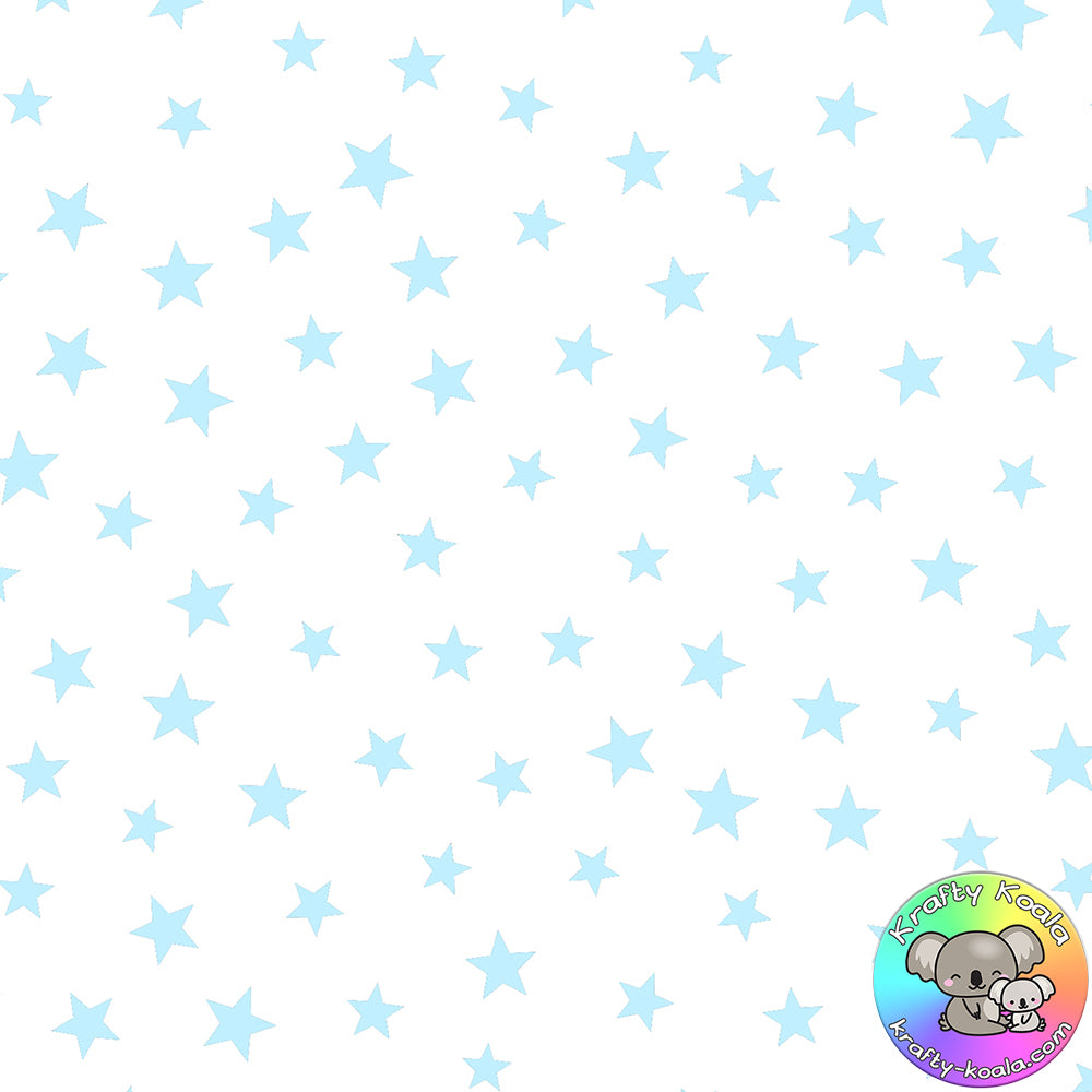 Baby Blue Stars Fabric