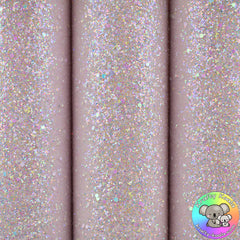 Baby Pink Gemstones Chunky Glitter Fabric