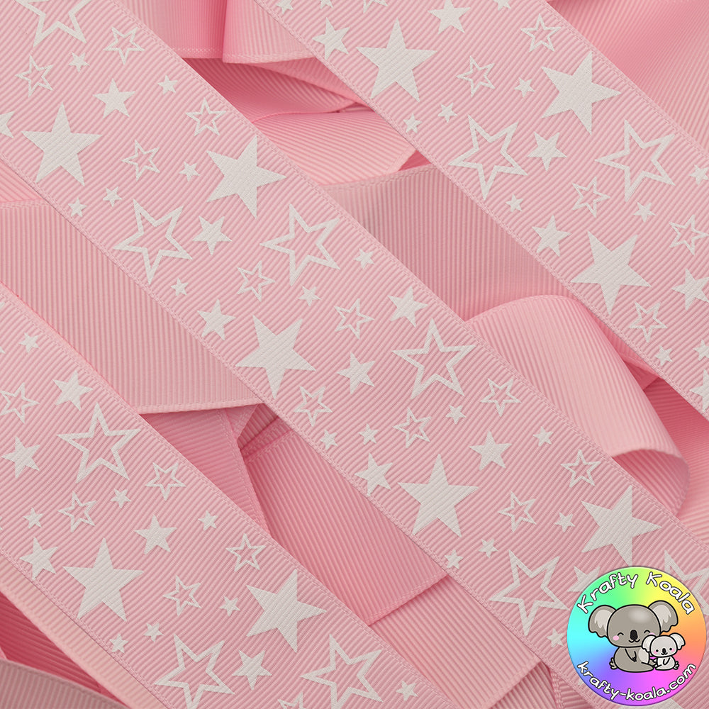 Baby Pink Stars Ribbon