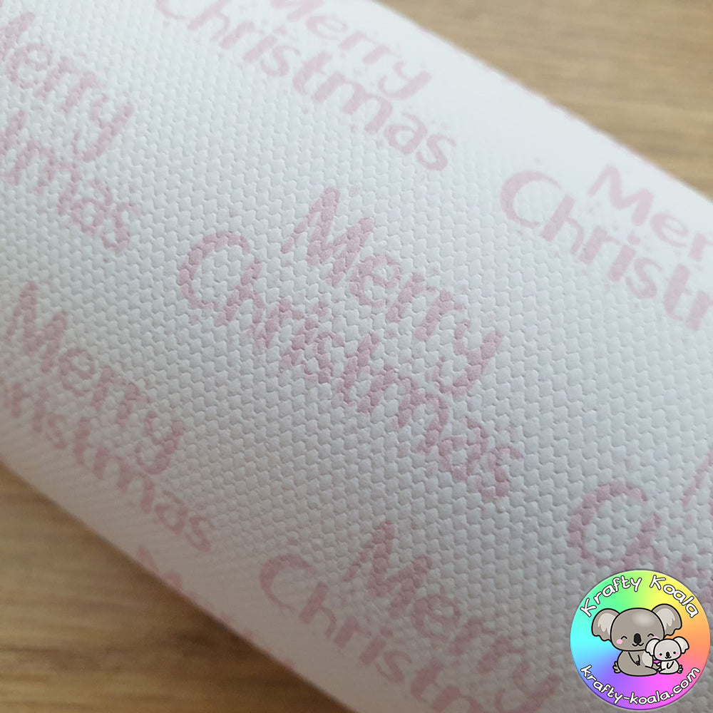 Baby Pink Merry Christmas Fabric