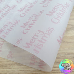 Baby Pink Merry Christmas Packaging Paper