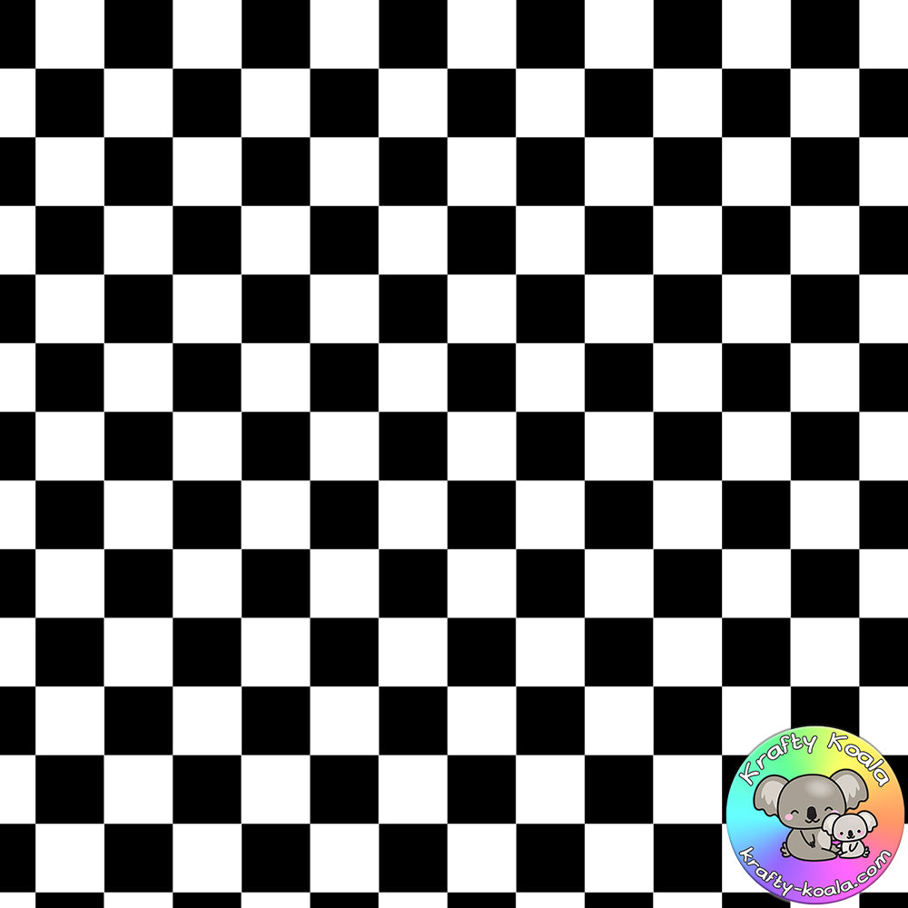 Black Checkerboard Fabric