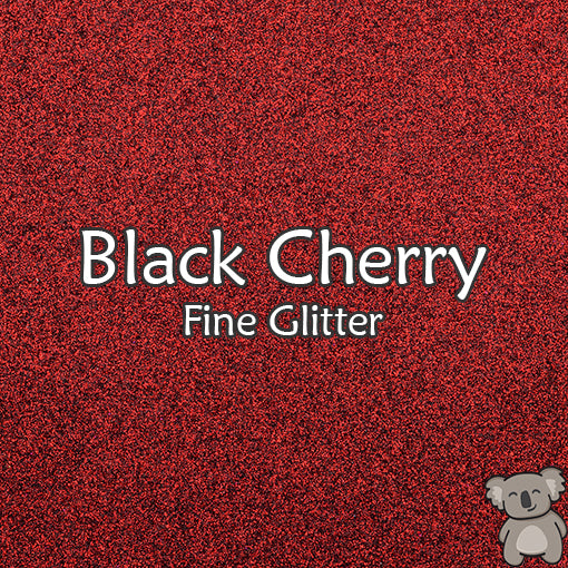 Black Cherry Fine Glitter Fabric