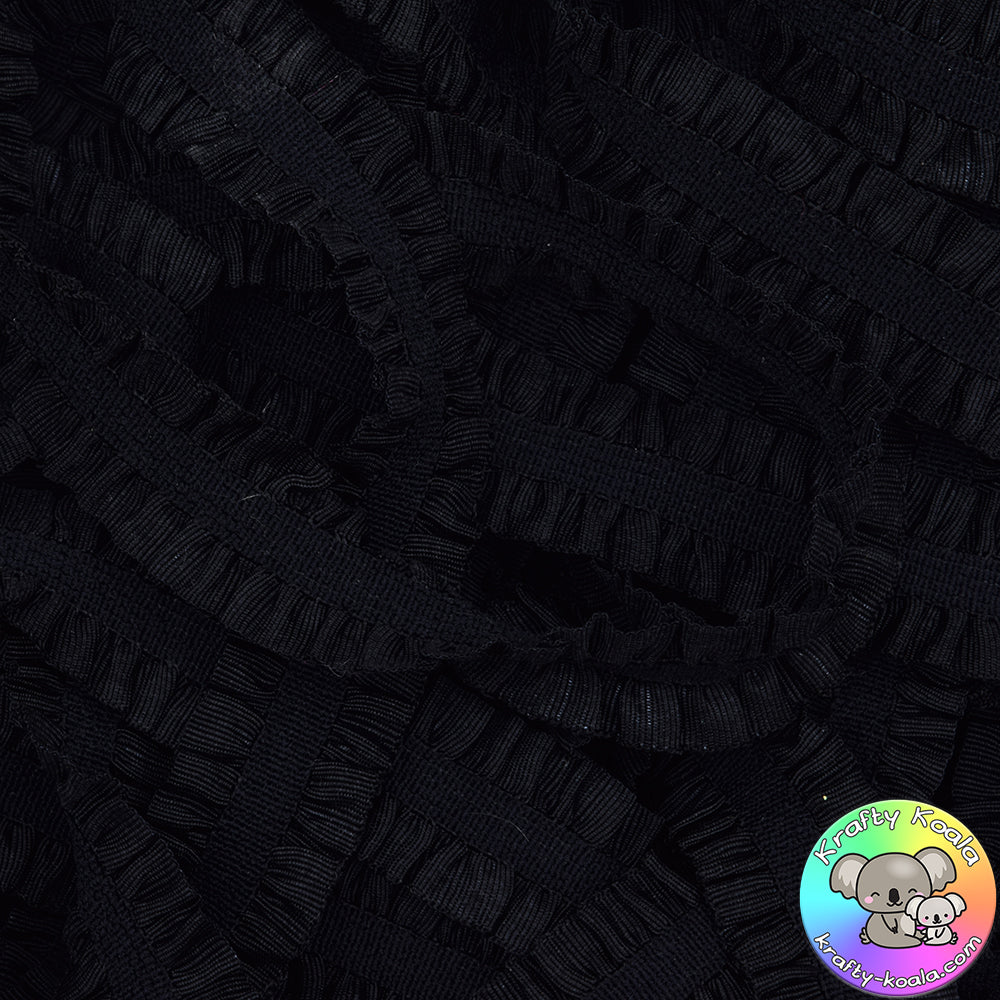 Black Ruffle Elastic