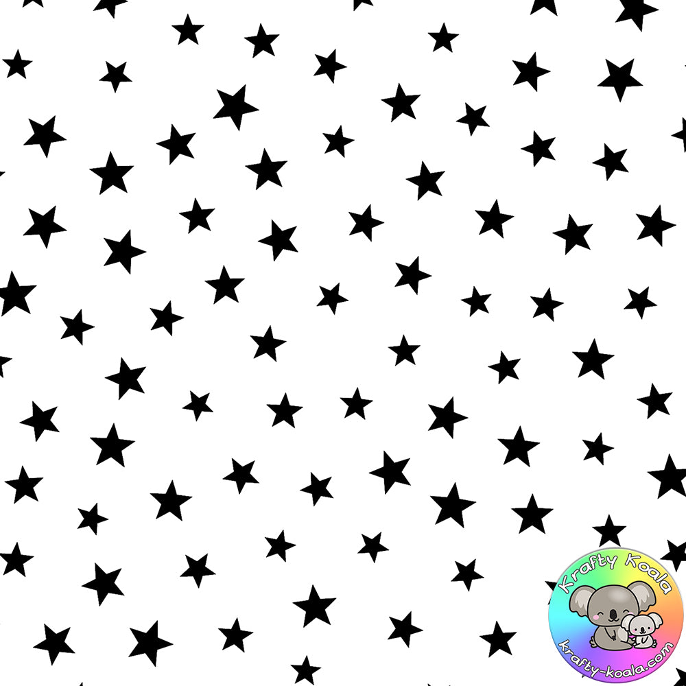 Black Stars Fabric