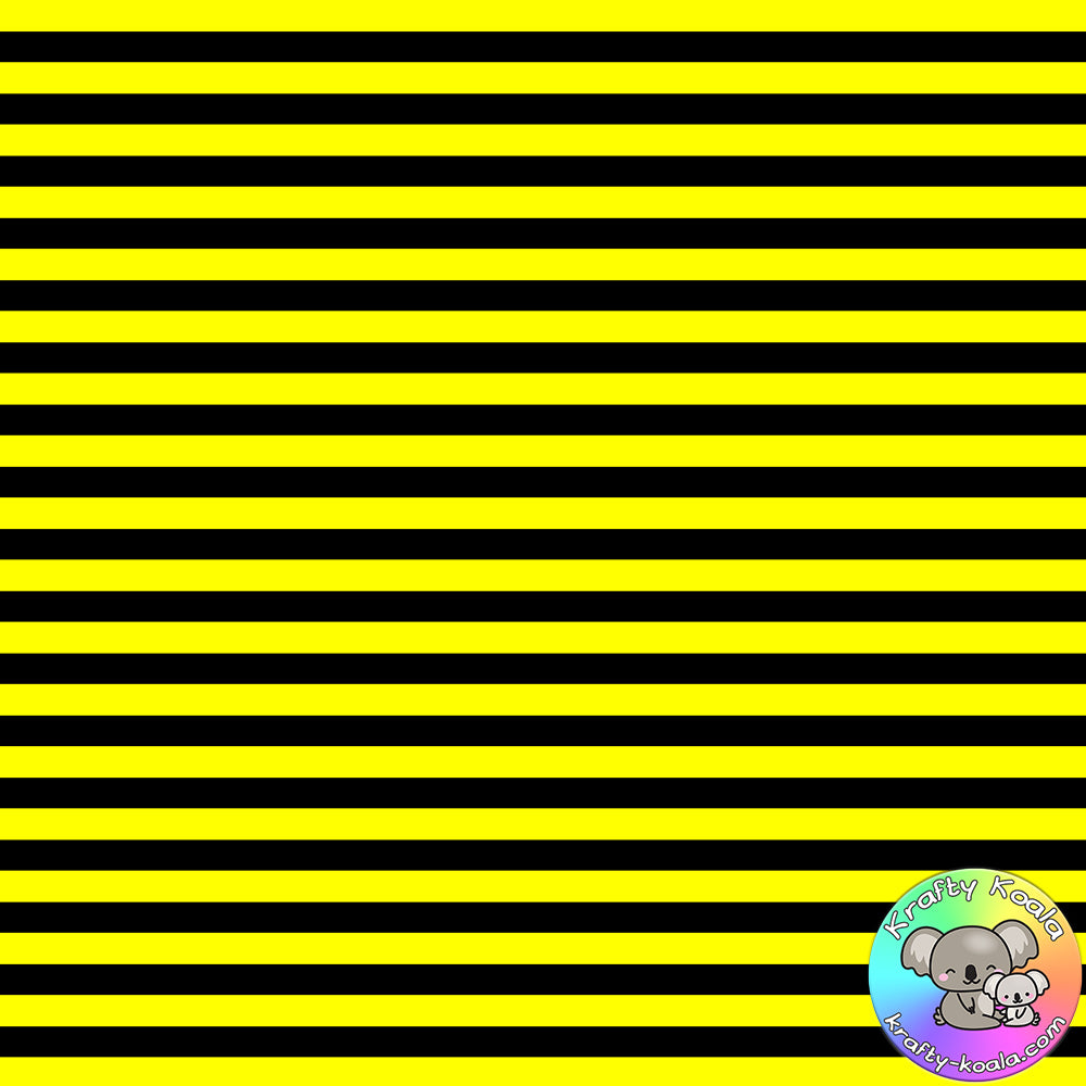 Black & Yellow Stripes Fabric