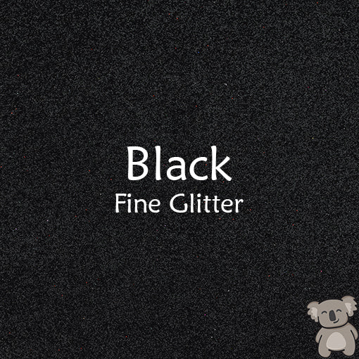 Black Fine Glitter Fabric