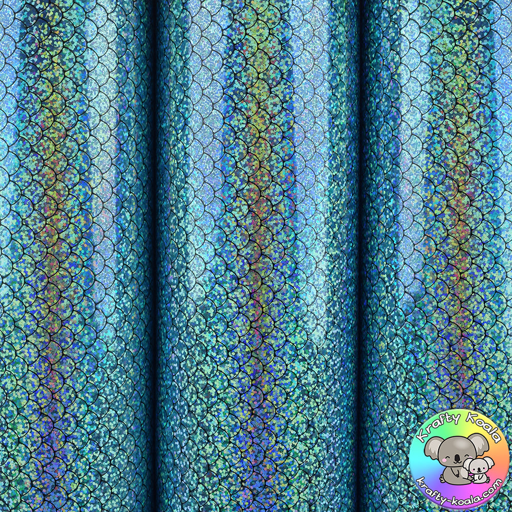 Blue Mermaid Vinyl Fabric