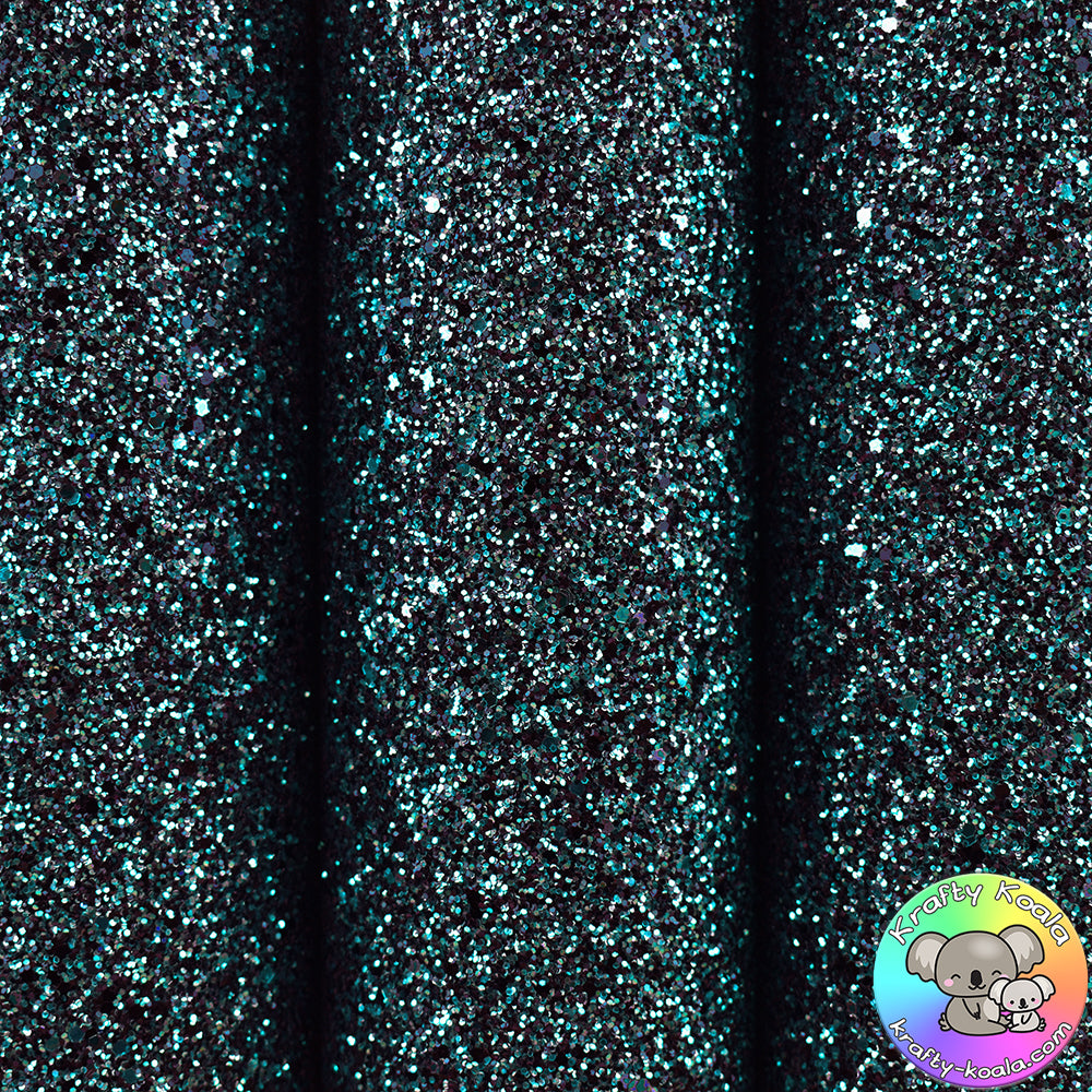 Blue Splash Ultra Chunky Glitter Fabric