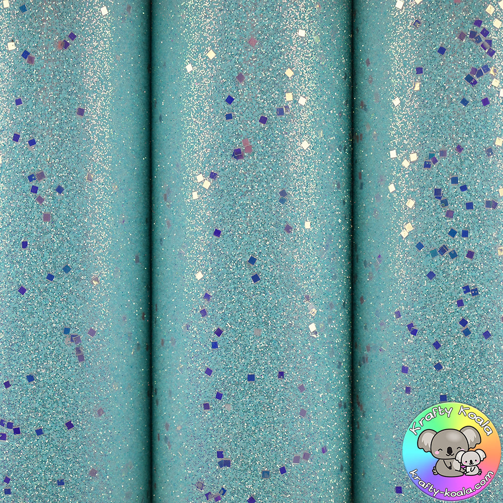 Blue Glitter Ball Fine Glitter Fabric