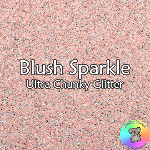 Blush Sparkle Chunky Glitter Fabric