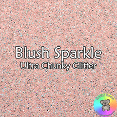 Blush Sparkle Chunky Glitter Fabric