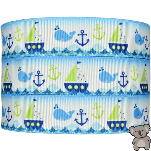 Boats - Patterned Grosgrain Ribbon