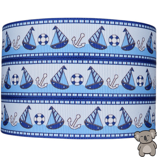 Boats 2nd Design - Patterned Grosgrain Ribbon