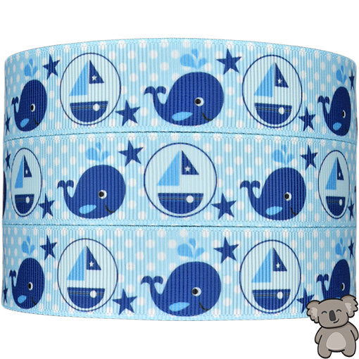 Boats 3rd Design - Patterned Grosgrain Ribbon