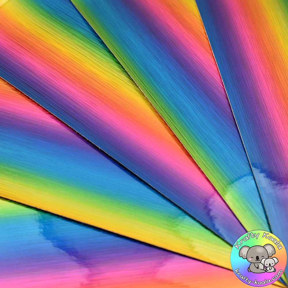 Brushed Rainbow Vinyl Fabric