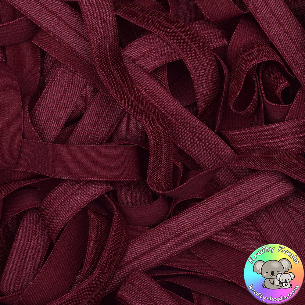 Burgundy Fold Over Elastic