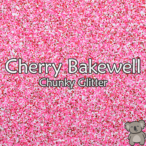 Cherry Bakewell Chunky Glitter Fabric