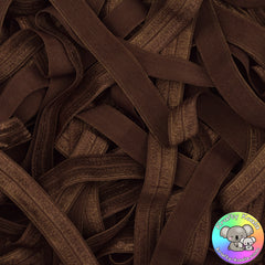 Chocolate Brown Fold Over Elastic