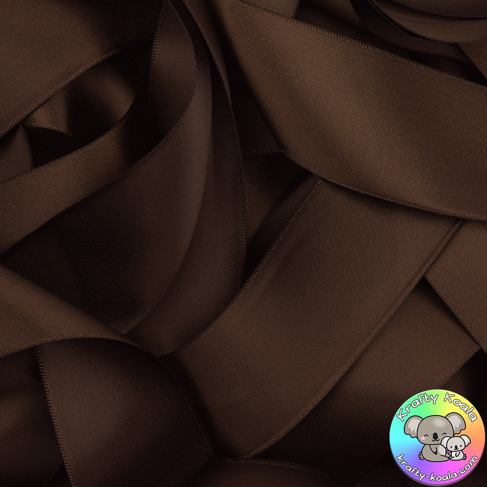 Chocolate Brown Satin Ribbon