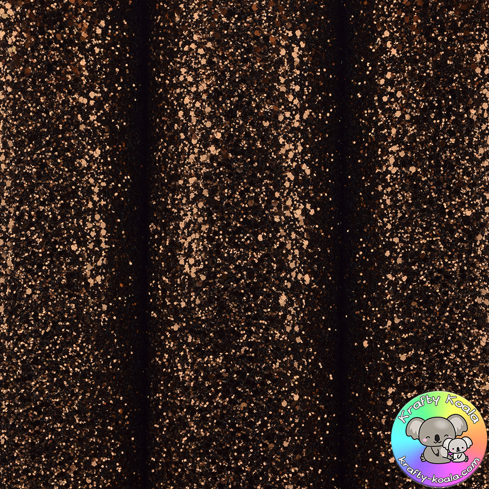 Chocolate Brown Ultra Chunky Glitter Fabric