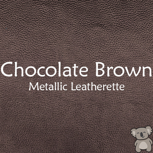 Chocolate Brown Metallic Leatherette