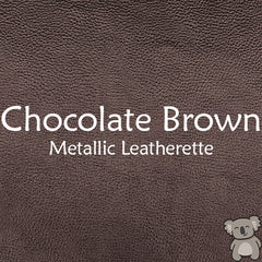 Chocolate Brown Metallic Leatherette