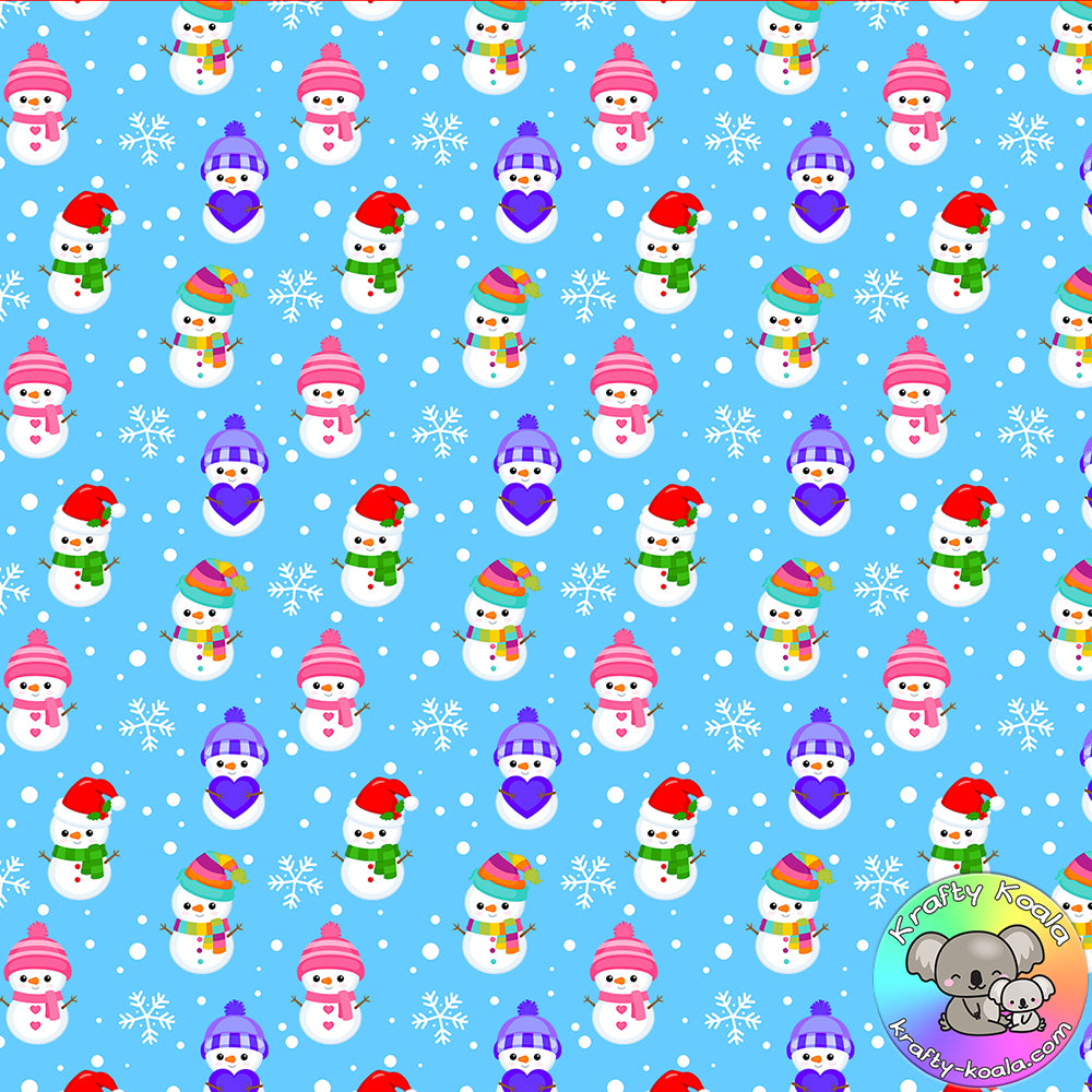 Christmas Snowmen 2 Fabric