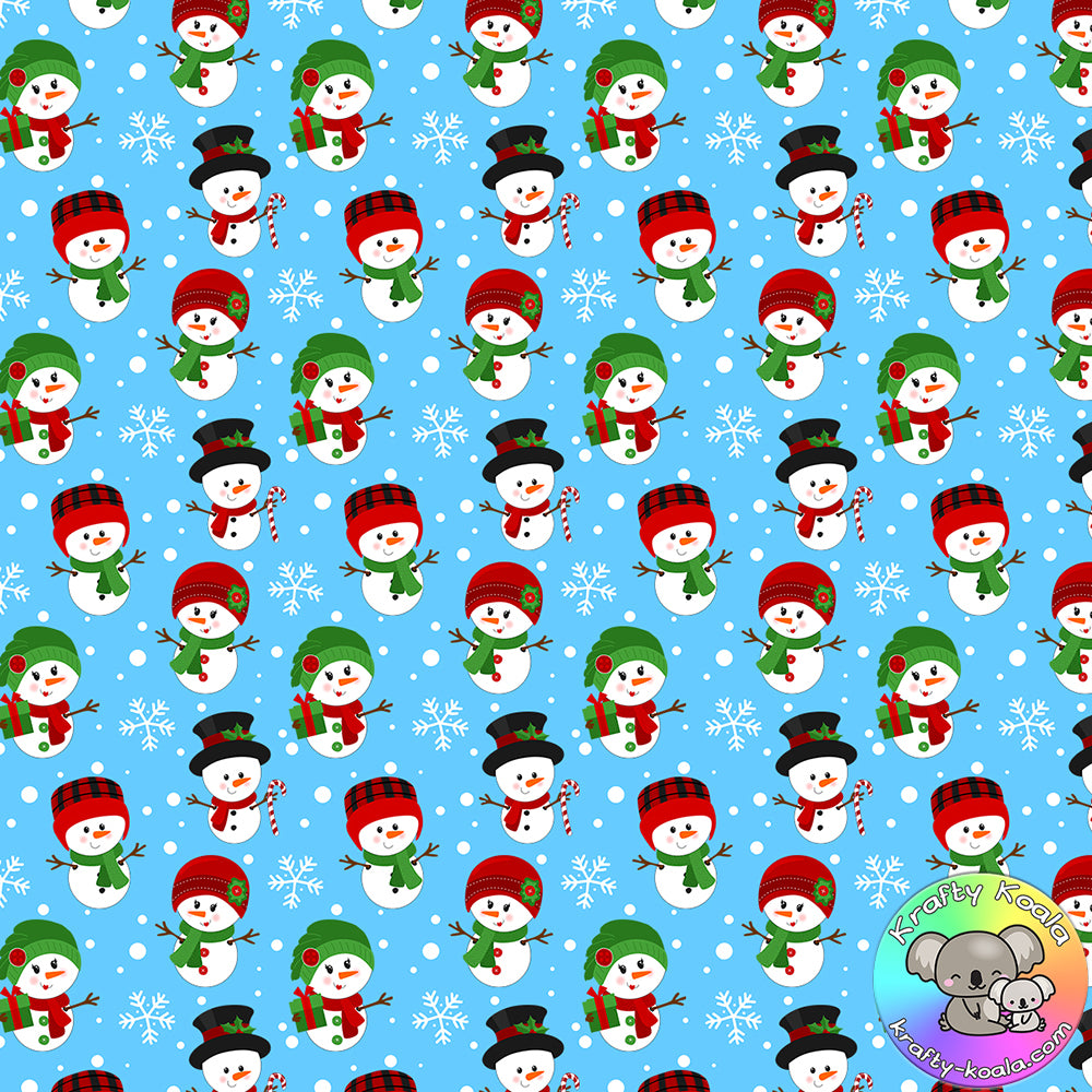 Christmas Snowmen Fabric